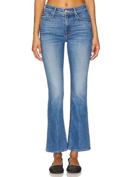 MOTHER Denim - Mother The Outsider Flood Denim Flare Blue Jeans Field Trip Womens 26